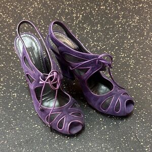 Marc Jacobs Purple Lace-Up Heels